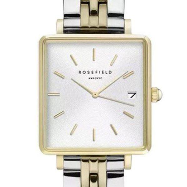 Rosefield Ladie’s The Boxy XS Two Tone Stainless Steel Bracelet QMWSSG-Q023