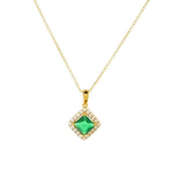 GREEN SQ Necklace