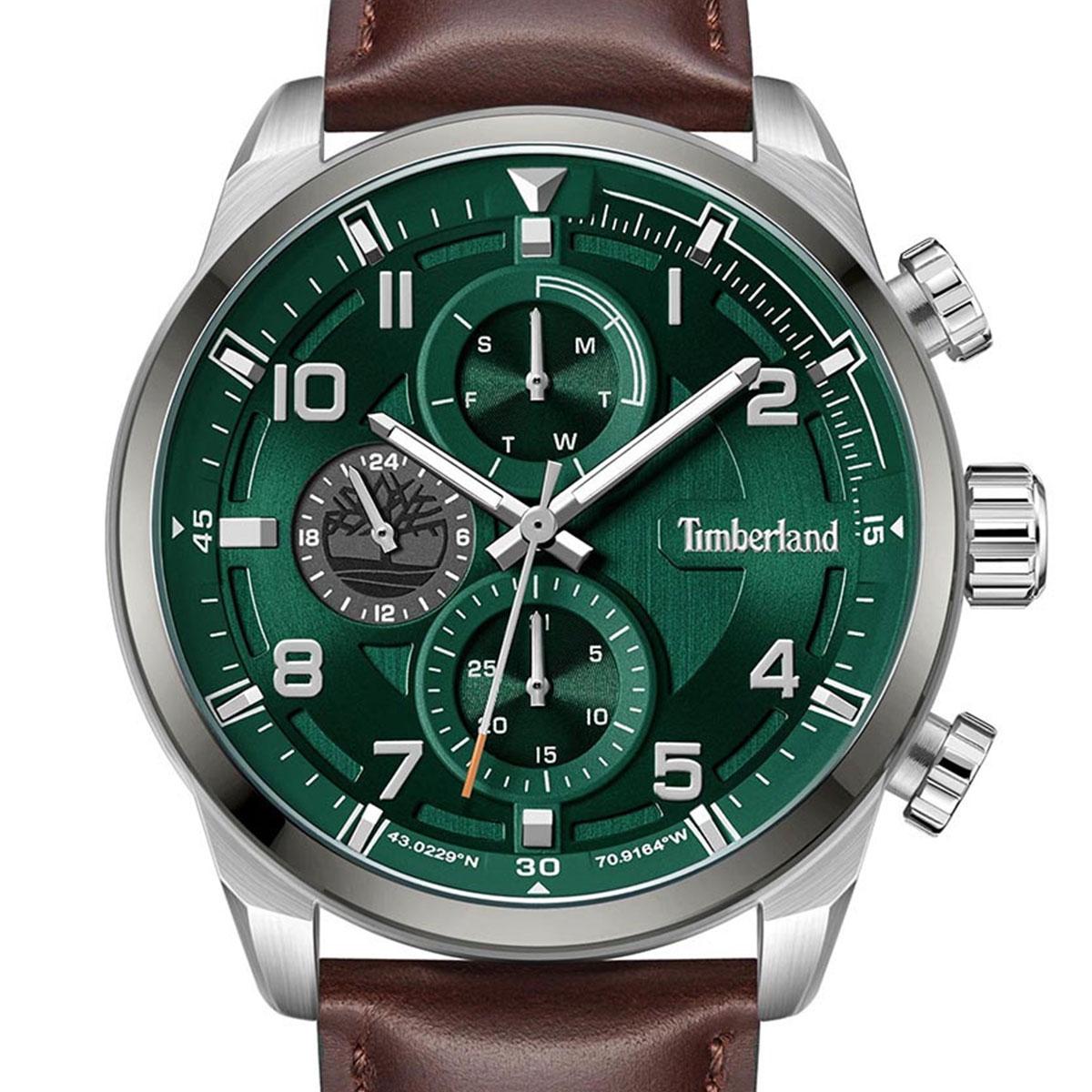 Timberland Men\'s Henniker II KLONI – Silver TDWGF2201101 Green Watch –
